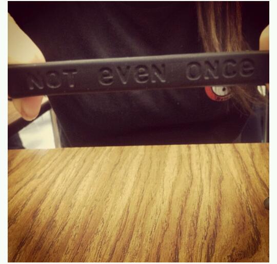 my bestfriend let me wear this one day, the next day, she moved all of the sudden. its the only material thing that i can hold in my hand that i have left of her. ive worn it every single day since she gave it to me. ever since then